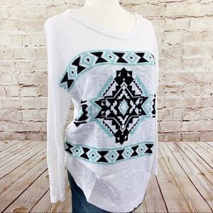 Trillium Zumiez Aztec light knit sweater